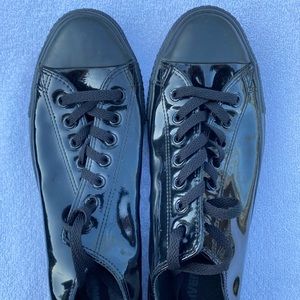 Converse black patent Leather